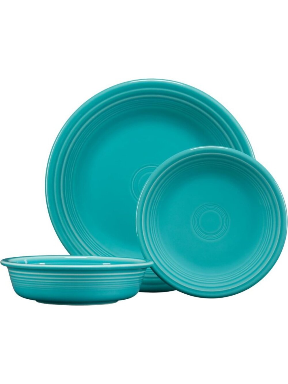 Durable 3-Piece Ceramic Dinnerware Set - Lead-Safe, Microwave & Dishwasher Safe